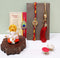 Rakhi Gift for Bhaiya Bhabhi with Ganesha Idol GMAS226-RAKHI233