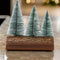 Mini Christmas Tree Miniature Table Decor Artificial Pine Green Tree with Wooden Base for Christmas Decorations Items