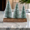 Mini Christmas Tree Miniature Table Decor Artificial Pine Green Tree with Wooden Base for Christmas Decorations Items