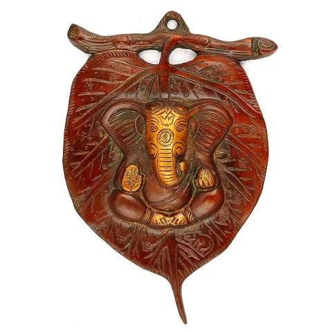 Metal Patta Ganesh Wall Hanging Showpiece