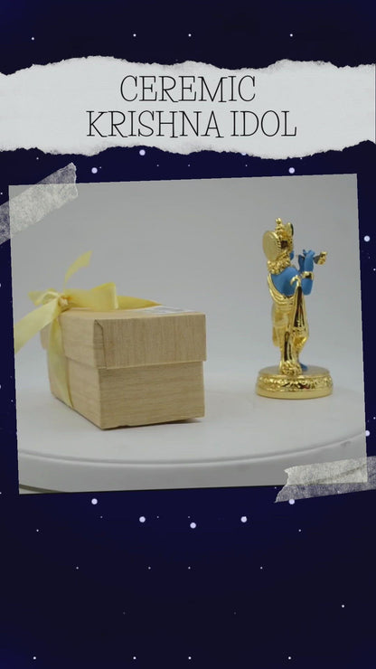 Ceramic Lord Krishna Idol Kmas111