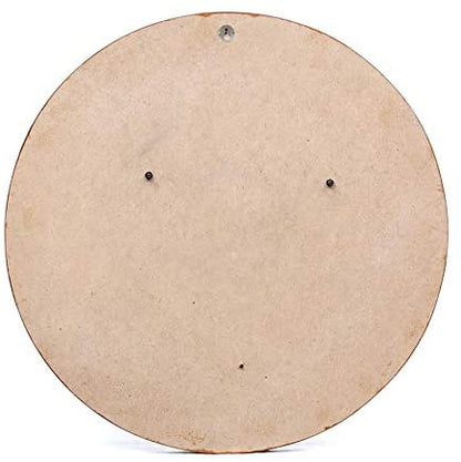 Metal Tree Wall Art With Circle Shape Mdf Frame