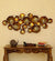 Metal 3D Brown Golden Flower With LED Lights Wall Hanging Showpiece 