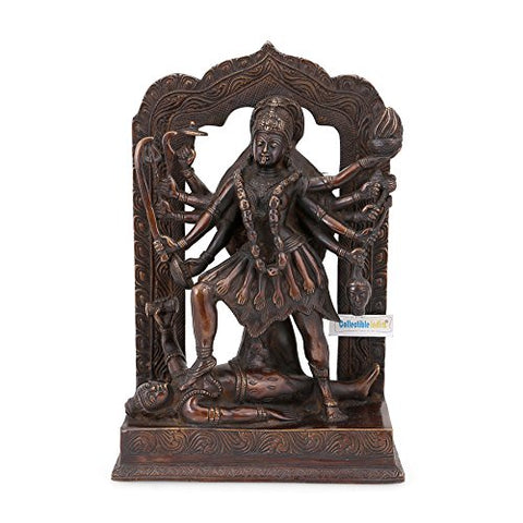 Maa Kali Statue With Shiva Idol Religious Temple Puja Sculpture