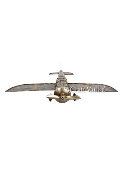 Metal Vintage Retro Aeroplane Wall Hanging Showpiece