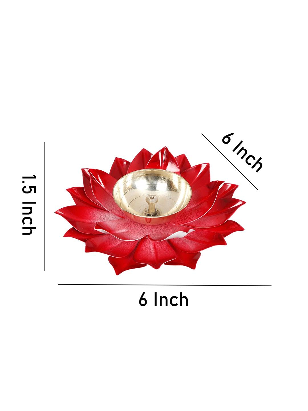 Kamal Diya Deepak Lotus Brass Diyas Oil Lamp Pooja, Diwali Gifts Set Of 2- Dfbs201