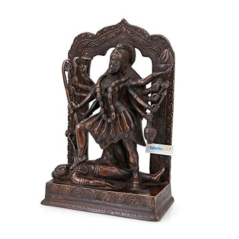 Maa Kali Statue With Shiva Idol Religious Temple Puja Sculpture