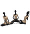 Yoga Posture of Ladies Resin Decorative Statue ( Set of 3 )