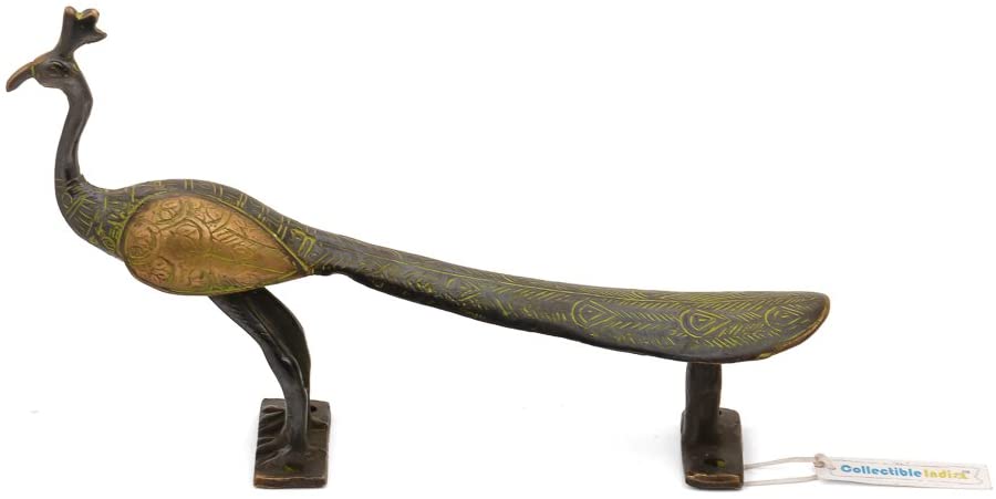 Vintage Style Peacock Brass Antique Door Handle