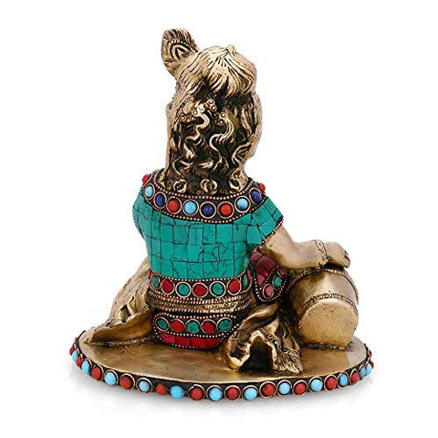 Baby Krishna Brass Idol Butter Thief Krishna Statue