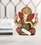 Brass Handmade Ganesha Statue With Work Of Colorful Stones Gts202