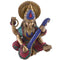 Goddess Sarasvati Playing Veena Brass Worship Statue