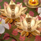 Lotus Shape Decorative Brass Akhand Diya ( Set of 2)