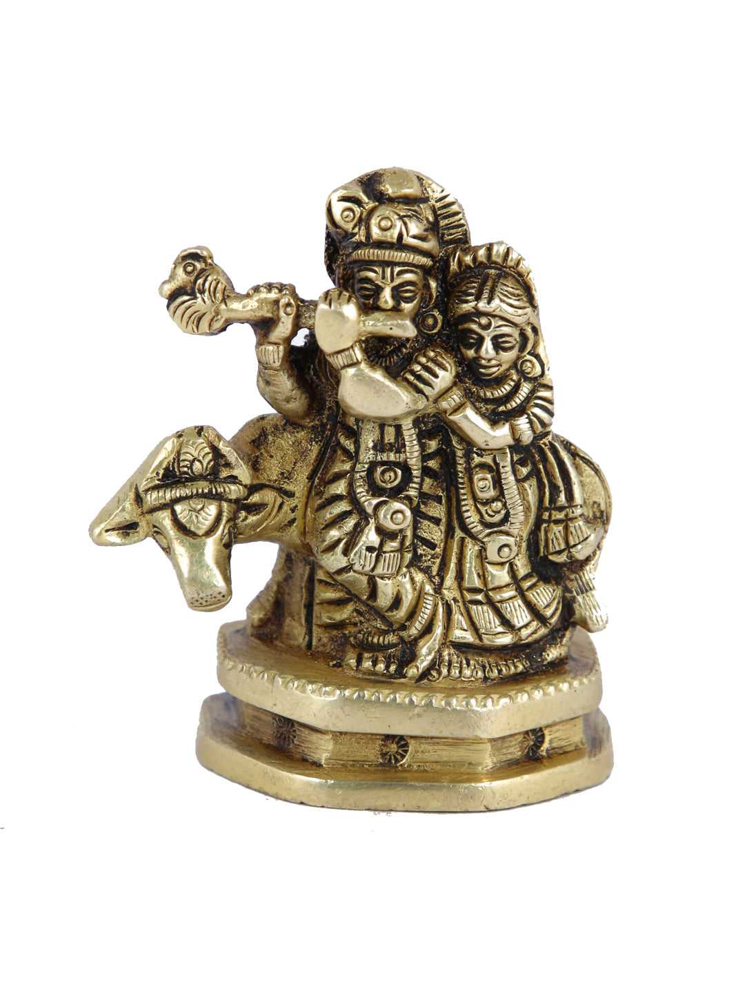 Radha Krishna with Cow Brass Idol RKBS124