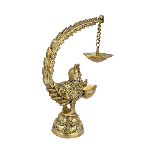 Peacock Bird Design Brass Diya For Home Decor Dfbs420