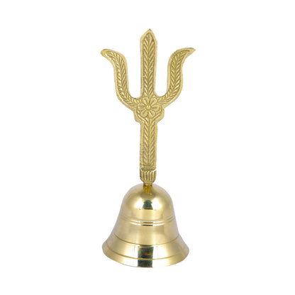 Brass Hindu Hand Held Trishul Puja Bell DFBS438
