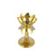 Lotus Brass Diya Stand with Velvet Blue Box for Gifting