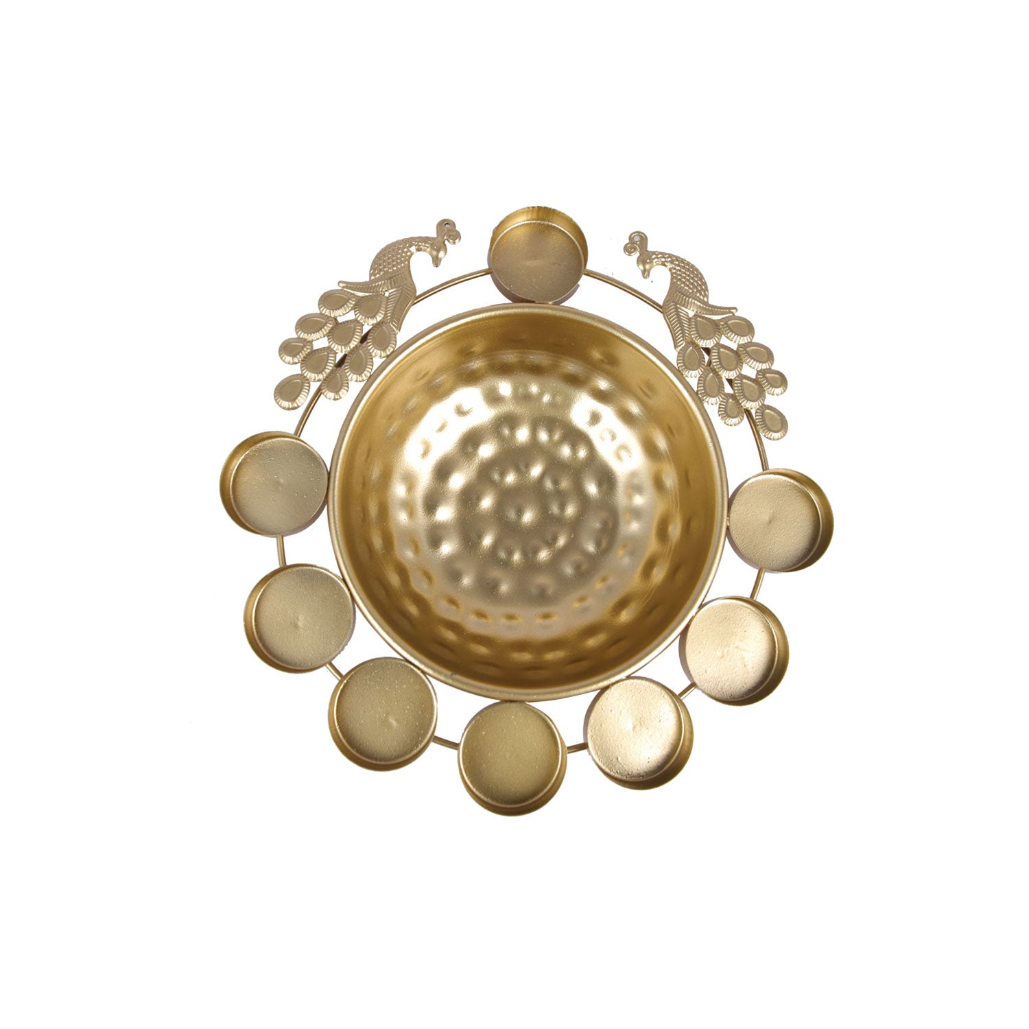 Metal Peacock Urli Bowl TMS105