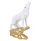 Resin Geometric White Wolf  Decorative Showpiece Dfmas406-White