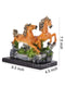 Feng Shui Running Horses Resin Statue, Vastu Decor Showpiece