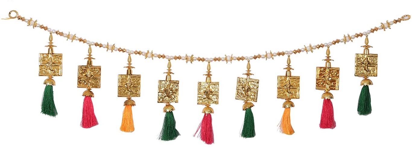 Multicolored Fancy Ganesha Bandarwal Main Door Wall Hanging