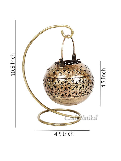  Metal Degchi Tealight Candle Holder Hanging Stand Showpiece