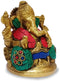 Blessing Idol of Lord Ganpati With Multicolored Stone