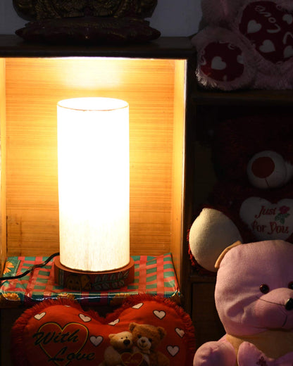 Wooden Table Lamp Elephant Madhubani Handpainted Base Decorative Lights For Home Lampt110