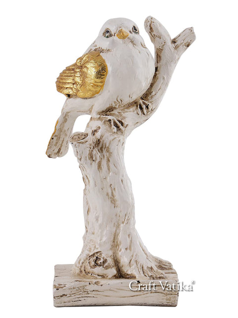 Resin Sparrow Decorative Bird Showpiece Figurine