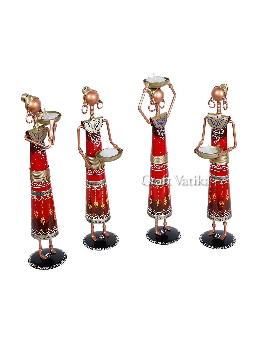 Iron Village Women Decorative Doll Showpiece For Home