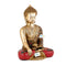 Brass Big Buddha Statue Life Sign Earth Touching Sitting Idol Bhumisparsha Buddhism-Bts218