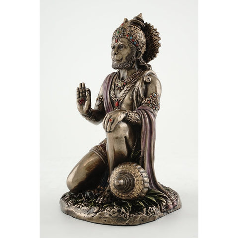 Sacred Blessing Sculpture Of Lord Hanuman Bronze Statue K227