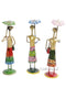 Fashion Dolls with Umbrella Metal Showpiece (Set Of 3)