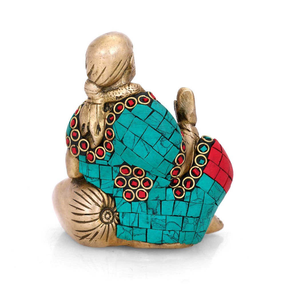 Blessing Sai Baba Brass Idol Showpiece Sits105