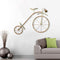 Metal Ancient Wheels Cycle Mounted Wall Hanging Showpiece