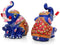 Metal Hand Painted Pair Of Elephants With Meenakari Work Showpieces