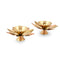 Lotus Shape Decorative Brass Akhand Diya ( Set of 2)