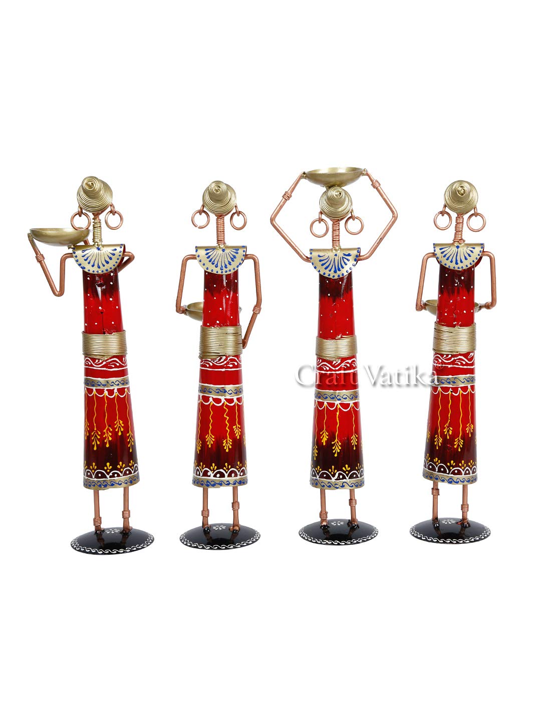Iron Village Women Decorative Doll Showpiece For Home