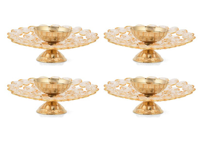 Crystal Akhand Diya Brass Oil Puja Lamp DFBS144-Large