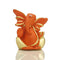 Gold Plated Red Terracotta Ganesha Statue Gmas147