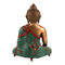 Brass Medicine Sitting Buddha Idol Showpiece Gemstone