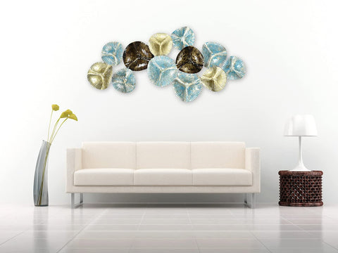 Metal Sun Burst Large 3D Circles Plates Wall Hanging