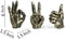 Polyresin Hand Gestures  Decorative Showpieces (Set of 3) 