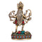 Multicolored Sculpture of Kali Maa With Shiva Brass Statue