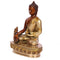 Brass Meditating Buddha Idol With Sacred Kalash Showpiece Bbs274