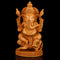 Idol Of Ganesha Sitting On Mooshak Mouse Wooden Statue Gws141