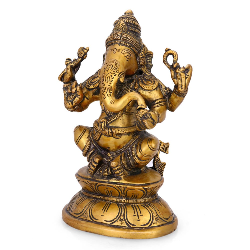 Brass Blessing Ganesh Murti Idol Statue Gbs117