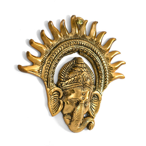 Ganesh Metal Idol Wall Hanging Showpiece Dfmw205