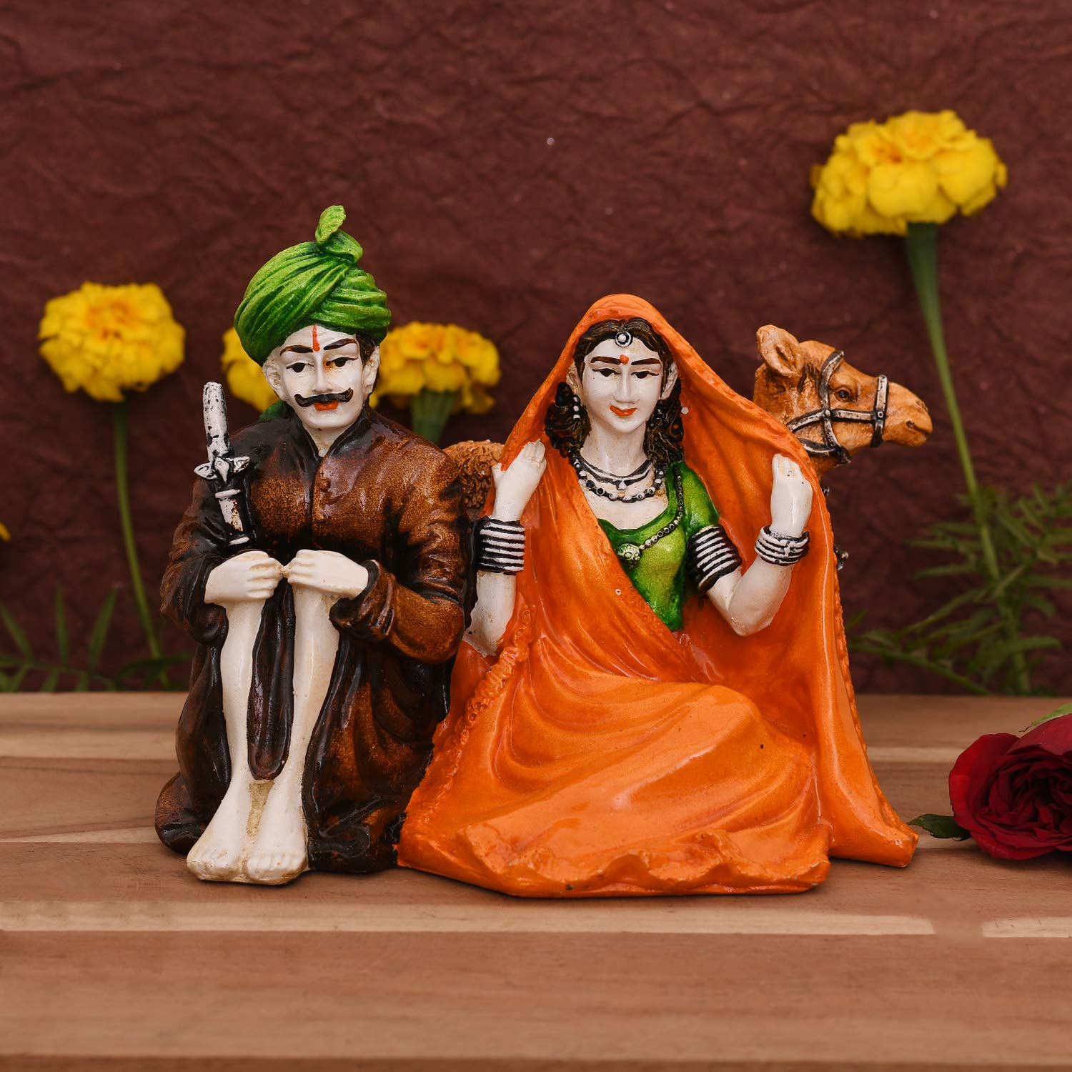 Rajasthani Handicrafts Couple Resin Showpieces