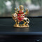 Gold Plated Ceramic Durga Idol On Lion Showpiece